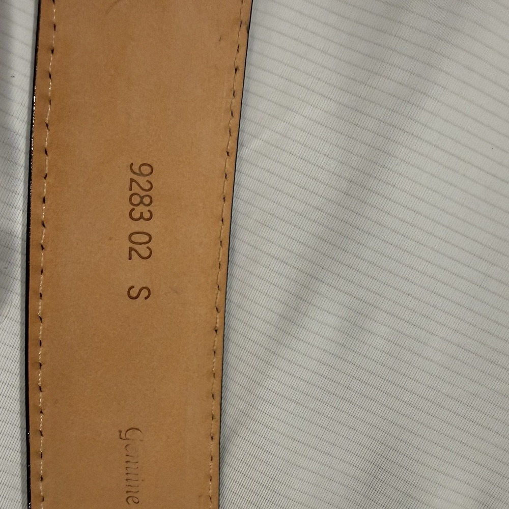 Cassin New York croc-embossed dark brown belt S Genuine Leather Women Vtg - Picture 4 of 8